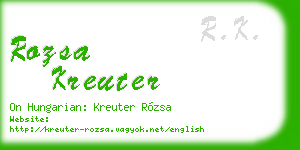 rozsa kreuter business card